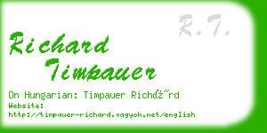 richard timpauer business card